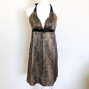 🛒 5/$25 Guess Jeans Animal Print Halter Mini Dress